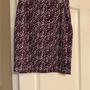 Patterned Black and Pink Women's Skirt